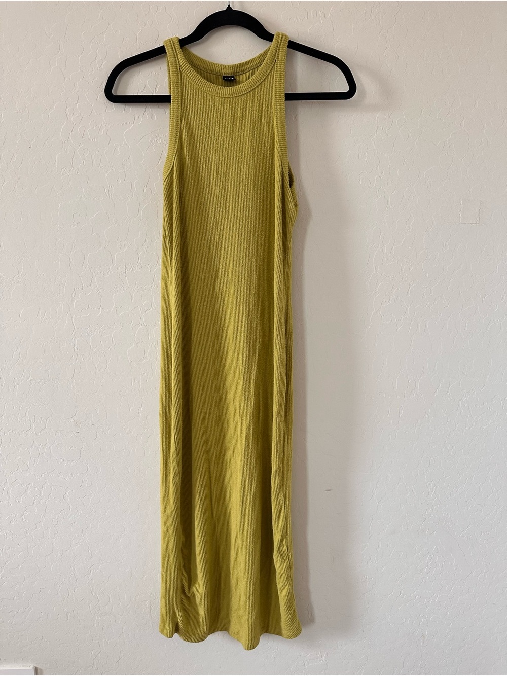 SHEIN Olive Green Ribbed Tank Maxi Dress
